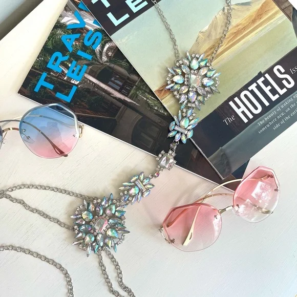 ❌SOLD❌ Rose Metal Geometric Retro Sunnies Sunglasses - Picture 2 of 7